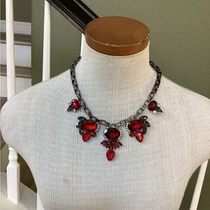Elegant Red Gemstone Necklace